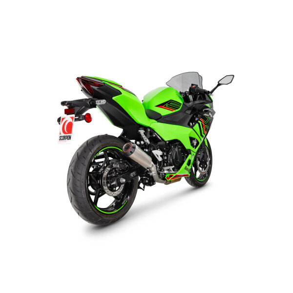 Scorpion Exhaust Kawasaki Ninja 500 (Euro 5+) 2024 - 2025 Red Power Slip-on Titanium Sleeve